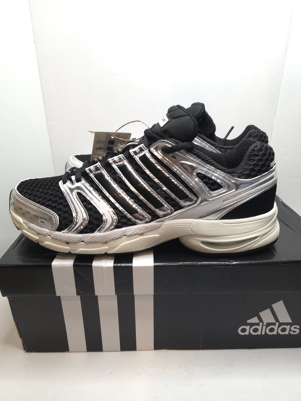 Adidas Adistar Control 5 Black Silver Metallic JQ4169 Size 9 Womans